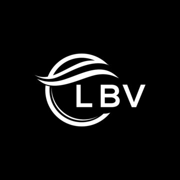 LBV letter logo design on black background. LBV  creative initials letter logo concept. LBV letter design.