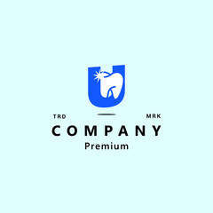 Letter U Dental Logo Design. Editable and unlimited resize.