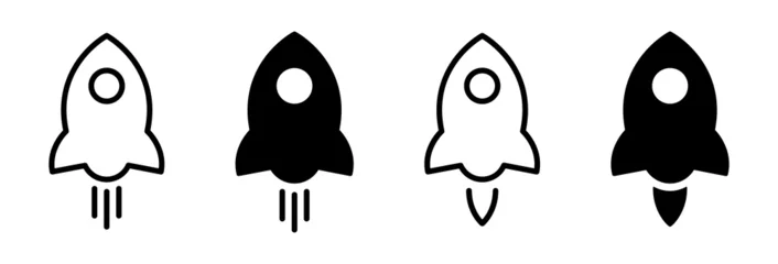 Fotobehang Rocket simple icon set vector illustrationPrint © Combotec