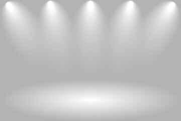 Spotlights scene in light room illustration Light Effects