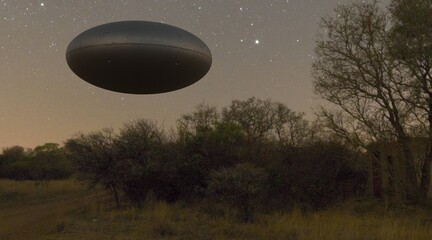 Ufo 3d visualization, 3d render