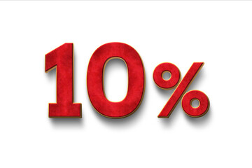 3D illustration - sale concept - 10% off
