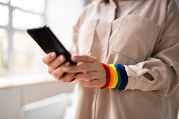 Inclusion And Diversity. LGBT Rainbow Armband