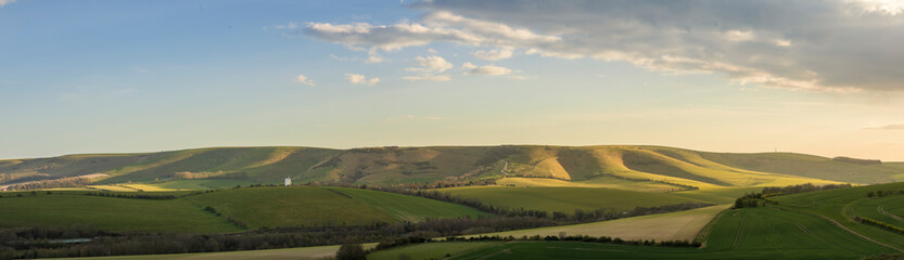 Breath taking views from the South Downs near Lewes in East Sussex looking west to Kingston Ridge south east England UK © SuxxesPhoto
