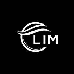 LIM letter logo design on black background. LIM creative initials letter logo concept. LIM letter design. 
