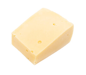 Fresh cheese isolated on white background.