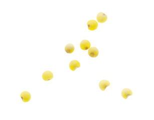 Millet groats isolated on a white background.