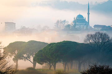 foggy day and istanbul-sariyer