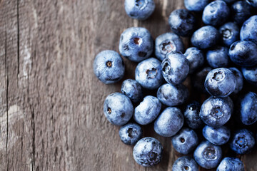Freshly picked blueberries.