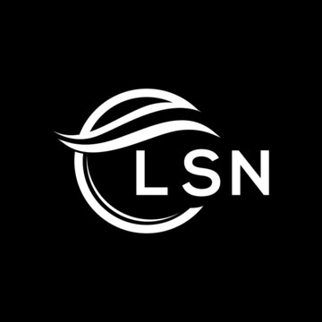 LSN letter logo design on black background. LSN  creative initials letter logo concept. LSN letter design.