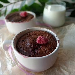Chocolate cupcake in a cup