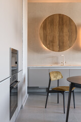 kitchen, kitchen-studio in loft style, apartment with open plan loft style, dining area in the loft interior