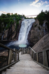 Obraz premium Montmorency Falls and Bridge quebec