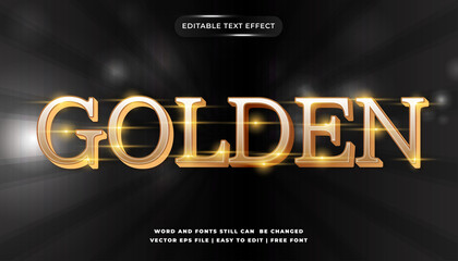 golden text effect editable