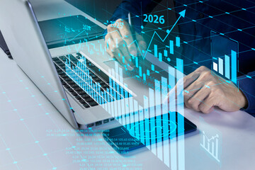 The goal of success in each year to grow every year.,Businessmen have goals for investment and business to increase profits.