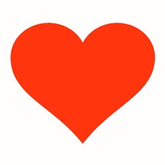 red heart on a white background