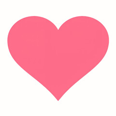 Pink heart on a white background
