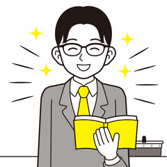 笑顔の男性教師