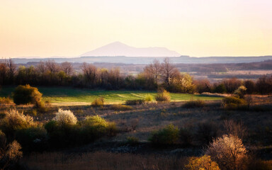 spring fields mountain