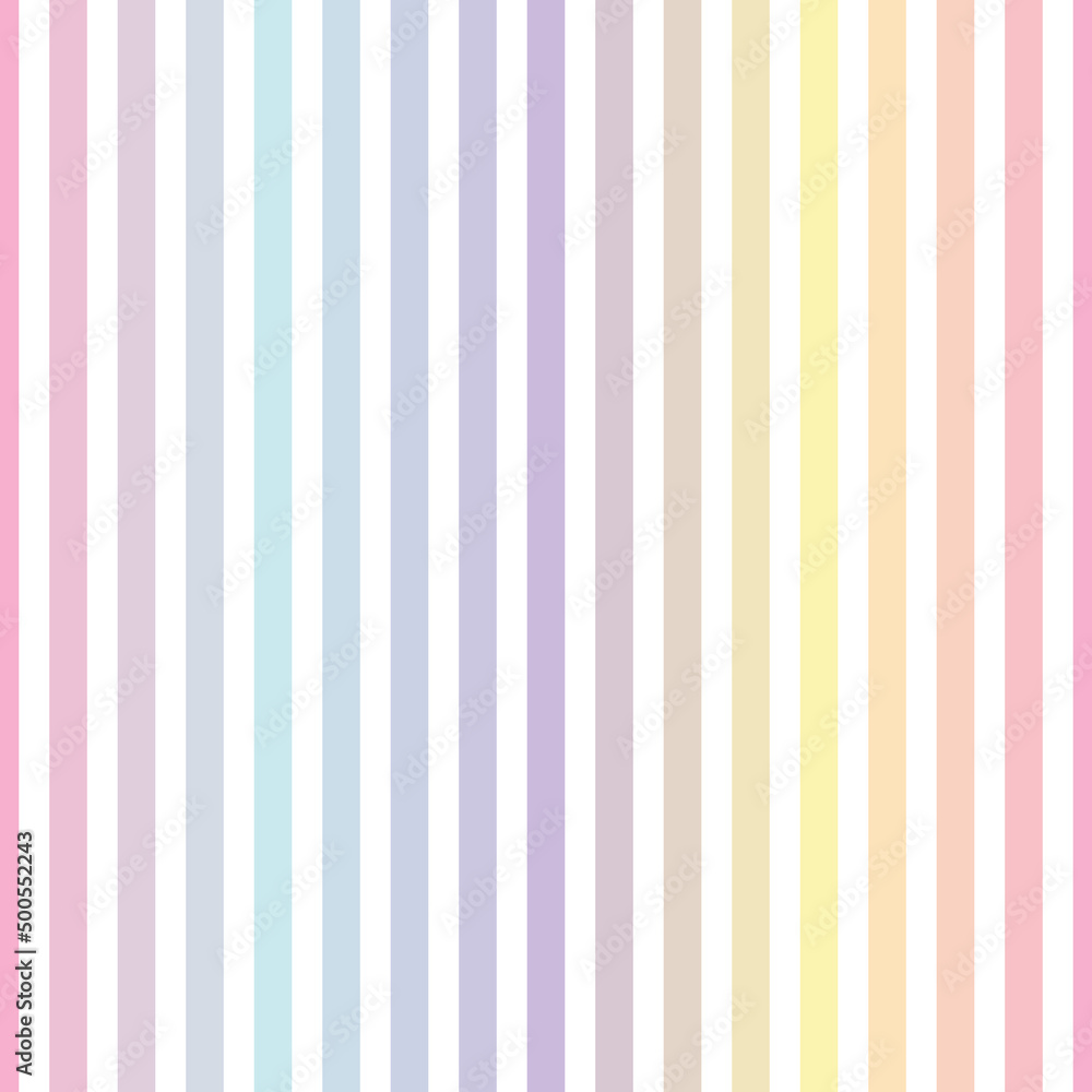 Poster rainbow stripe pattern, colorful vertical lines seamless vector repeat