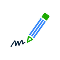 Pencil, drawing, eraser icon. Simple vector sketch.
