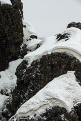 waterfall in the mountains