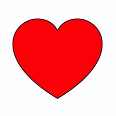 red heart on a white background
