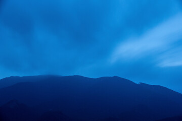 clouds over the mountains