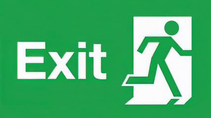 Fire exit in factory. Thailand
