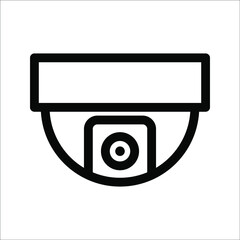 Surveillance dome camera line icon, outline vector sign, linear style pictogram isolated on white. Symbol, logo illustration. Editable stroke. Pixel perfect.