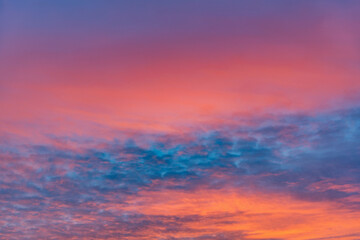 Fototapeta premium Amazing cloudscape on the sky at sunset time.