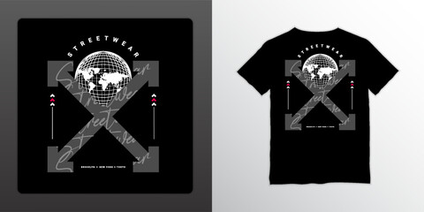 Streetwear t-shirt design, suitable for screen printing, jackets and others