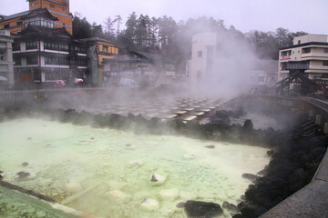 Fototapeta premium 草津温泉・湯畑（群馬県・草津町）