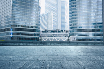 Fototapeta na wymiar The square platform of urban modern building business office area
