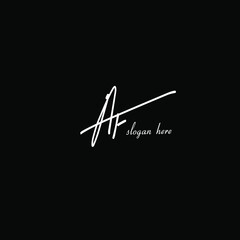 Initial Letter Af Logo - Handwritten Signature Logo