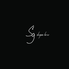 Obraz premium Initial Letter Sg Logo - Handwritten Signature Logo