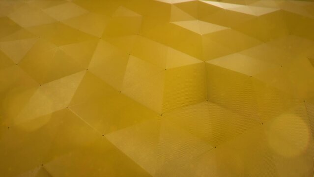 Animazione 3D di un piano a rilievo triangoli  in movimento 2