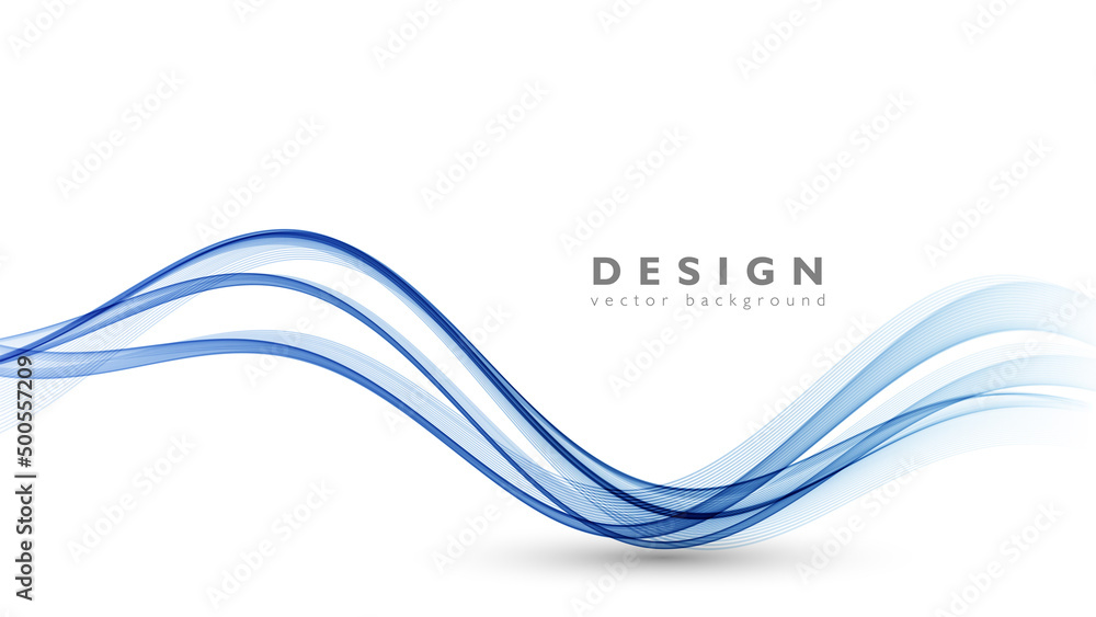 Poster vector abstract colorful flowing wave lines isolated on white background. design element for present