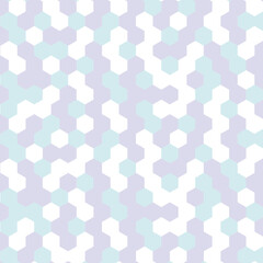 Seamless pale color hexagon pattern - vector