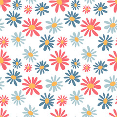 Cute floral seamless pattern. Decor for creating textiles and wallpaper. Part of the set. 
