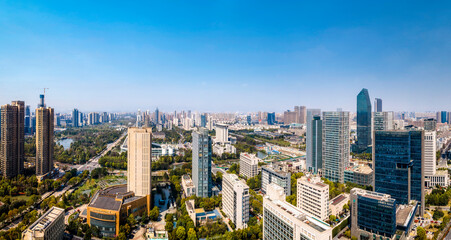 aerial photography ningbo city architecture landscape skyline large format