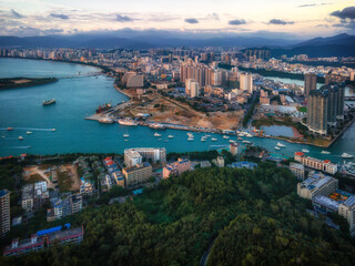 Fototapeta premium Hainan Sanya Island Scenery Aerial Photography