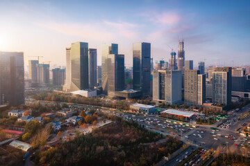 Aerial photography of modern buildings in Jinan High-tech Zone