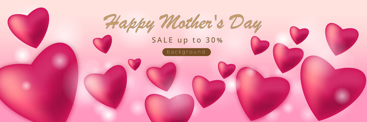 pink background full of hears