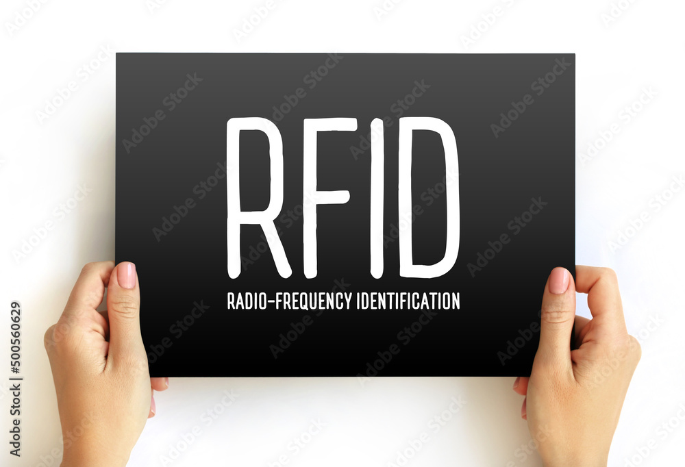 Poster rfid radio-frequency identification - electromagnetic fields to automatically identify and track tag
