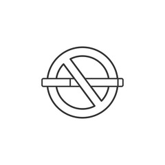 Vector no smoking icon in outline style