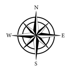 Compass rose on white background vector illustration
