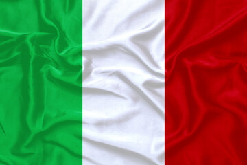 flag Italy silk background, silk texture.