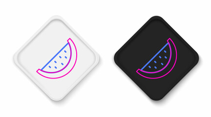 Line Watermelon icon isolated on white background. Colorful outline concept. Vector