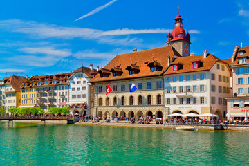 Luzern an einem sonnigen Tag, Schweiz